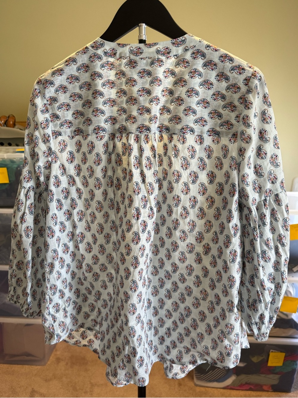 NWOT J.Jill Lightweight Paisley Button-Front Women's Top Sz S (21" P2P) - Picture 2 of 12